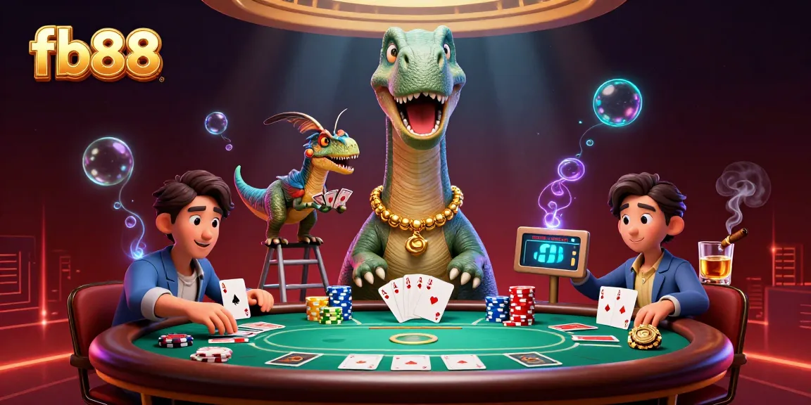 Experience the thrill of fb88 with a vibrant 3D casino illustration showcasing dynamic gaming action.